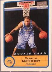 Carmelo Anthony [Blue Jersey Mini] Basketball Cards 2003 Bazooka Prices