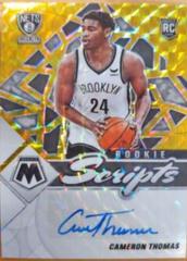Cameron Thomas [Gold] #RS-CTH Basketball Cards 2021 Panini Mosaic Rookie Scripts Autographs Prices