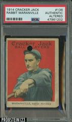 Rabbit Maranville #136 Baseball Cards 1914 Cracker Jack Prices