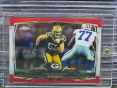 Clay Matthews [Red Refractor] #10 Football Cards 2014 Topps Chrome Prices