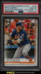 Pete Alonso [Sock Top Showing] #475 Baseball Cards 2019 Topps Complete Set Prices