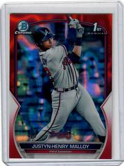 Justyn Henry Malloy [Red Lava] #BCP-51 Baseball Cards 2023 Bowman Chrome Prospects Prices