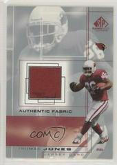 Thomas Jones #TJ Football Cards 2001 SP Game Used Authentic Fabric Prices