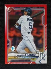 Wander Franco [Red Foil] #BFE-57 Baseball Cards 2021 Bowman 1st Edition Prices