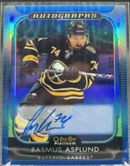 Rasmus Asplund Hockey Cards 2021 O-Pee-Chee Platinum Blue Rainbow Autographs Prices