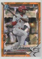 Ivan Johnson [Orange Refractor] #BCP-149 Baseball Cards 2021 Bowman Sapphire Prices