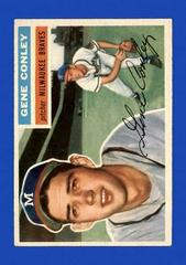 Gene Conley [White Back] #17 Baseball Cards 1956 Topps Prices