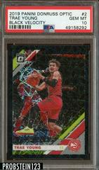 Trae Young [Black Velocity] #2 Basketball Cards 2019 Panini Donruss Optic Prices