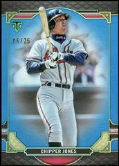 Chipper Jones [Sapphire] #96 Baseball Cards 2022 Topps Triple Threads Prices
