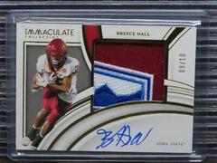 Breece Hall [Patch Autograph Bowl Logo 3] #60 Football Cards 2022 Panini Immaculate Collegiate Prices