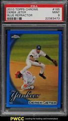 Derek Jeter [Blue Refractor] #165 Baseball Cards 2010 Topps Chrome Prices