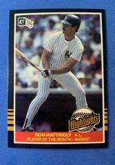 Don Mattingly Baseball Cards 1985 Donruss Highlights Prices