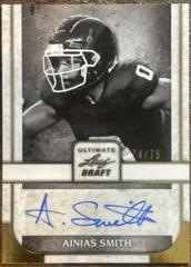 Ainias Smith [Gold] #PA-AS3 Football Cards 2022 Leaf Ultimate Draft Portrait Autographs Prices