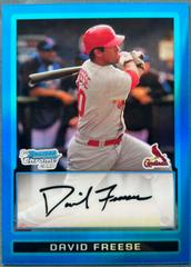 David Freese [Blue Refractor] Baseball Cards 2009 Bowman Chrome Prospects Prices