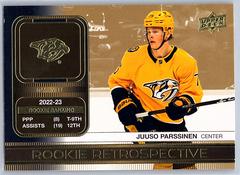 Juuso Parssinen [Gold] Hockey Cards 2023 Upper Deck Rookie Retrospective Prices