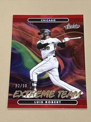 Luis Robert [Spectrum Red] #ET-1 Baseball Cards 2022 Panini Absolute Extreme Team Prices