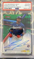 Ronald Acuna Jr. [Green] #B18-RA Baseball Cards 2018 Bowman's Best of 2018 Autographs Prices
