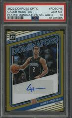 Caleb Houstan [Gold] #RDS-CHS Basketball Cards 2022 Panini Donruss Optic Rookie Dominators Signatures Prices