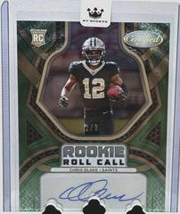 Chris Olave [Green Etch] Football Cards 2022 Panini Certified Rookie Roll Call Signatures Prices