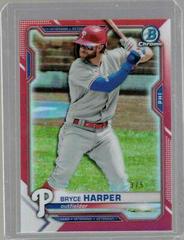 Bryce Harper [Red Refractor] #96 Baseball Cards 2021 Bowman Chrome Prices