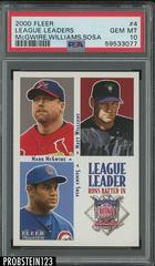League Leaders [McGwire,Williams,Sosa] #4 Baseball Cards 2000 Fleer Prices