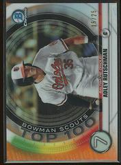 Adley Rutschman [Orange Refractor] Baseball Cards 2020 Bowman Chrome Scouts' Top 100 Prices