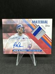 Pete Alonso [Red] Baseball Cards 2024 Topps Major League Material Autograph Prices