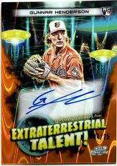 Gunnar Henderson [Orange Galactic] Baseball Cards 2023 Topps Cosmic Chrome Extraterrestrial Talent Autographs Prices