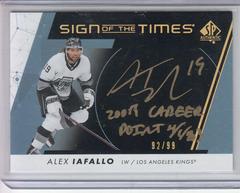 Alex Iafallo [Black] #SOTT-AI Hockey Cards 2022 SP Authentic Sign of the Times Prices