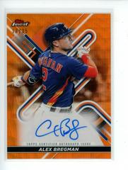 Alex Bregman [Orange Wave] Baseball Cards 2022 Topps Finest Autographs Prices