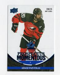 Adam Fantilli [Blue] #PM-16 Hockey Cards 2023 Upper Deck Team Canada Juniors Prospectus Momentous Prices