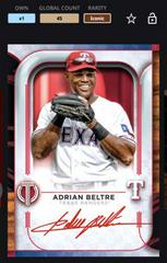 Adrian Beltre [Red] #TA-AB Baseball Cards 2022 Topps Tribute Autographs Prices