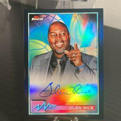 Glen Rice [Black Refractor] #FA-GR Basketball Cards 2021 Topps Finest Autographs Prices