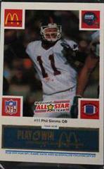Phil Simms [Blue] #11 Football Cards 1986 McDonald's All Stars Prices