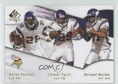 Adrian Peterson, Bernard Berrian, Chester Taylor #187 Football Cards 2009 SP Authentic Prices