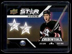 Jack Quinn [Rookie] #2SR-4 Hockey Cards 2022 Upper Deck Credentials 2nd Star Of The Night Prices