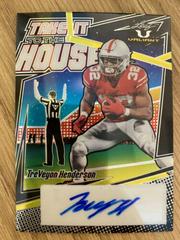 TreVeyon Henderson [Leopard] Football Cards 2022 Leaf Valiant Autographs Take it to the House Prices