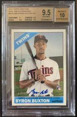 Byron Buxton #BB Baseball Cards 2015 Topps Heritage Real One Autographs Prices