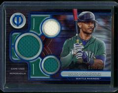 Julio Rodriguez [Blue] #TTR-JR Baseball Cards 2024 Topps Tribute Triple Relic Prices
