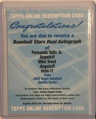 Fernando Tatis Jr. , Mike Trout #BSDA-TT Baseball Cards 2022 Topps Update Stars Dual Autographs Prices