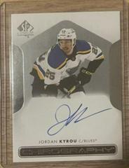 Jordan Kyrou Hockey Cards 2022 SP Authentic Chirography Autographs Prices
