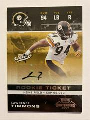 Lawrence Timmons [Autograph] Football Cards 2007 Playoff Contenders Prices