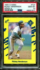 Rickey Henderson [Series III] #T27 Baseball Cards 1990 Classic Prices