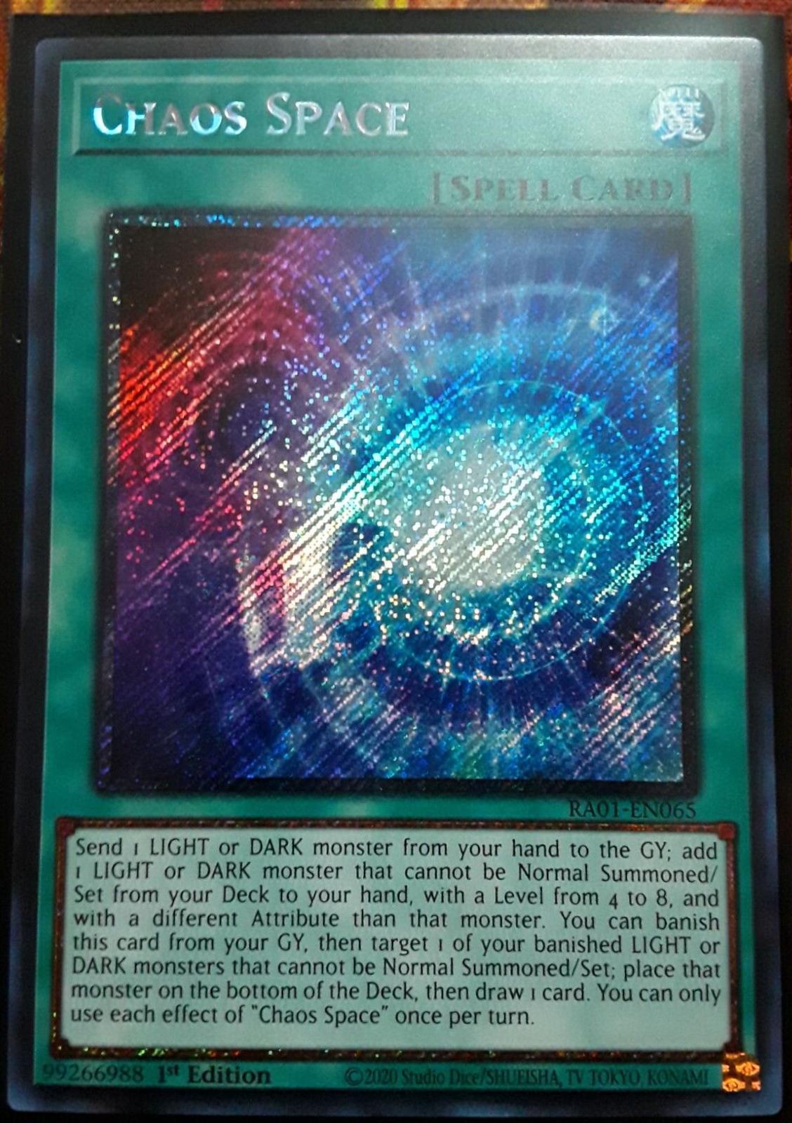 Chaos Space [Platinum Secret Rare] RA01-EN065 YuGiOh 25th Anniversary Rarity Collection