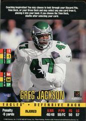 Greg Jackson Football Cards 1995 Panini Donruss Red Zone Prices