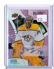Juuse Saros [Pink Leopard Autograph] Hockey Cards 2021 Upper Deck Allure Prices