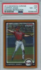 Chipper Jones [Orange Refractor] #39 Baseball Cards 2010 Bowman Chrome Prices