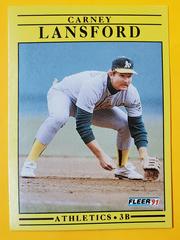 Carney Lansford #14 Baseball Cards 1991 Fleer Prices