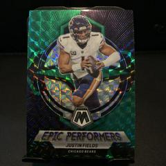 Justin Fields [Green] #EP-JF Football Cards 2023 Panini Mosaic Epic Performers Prices