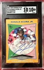 Ronald Acuna Jr. [Orange] #AC-RA Baseball Cards 2023 Topps Brooklyn Collection Autographs Prices